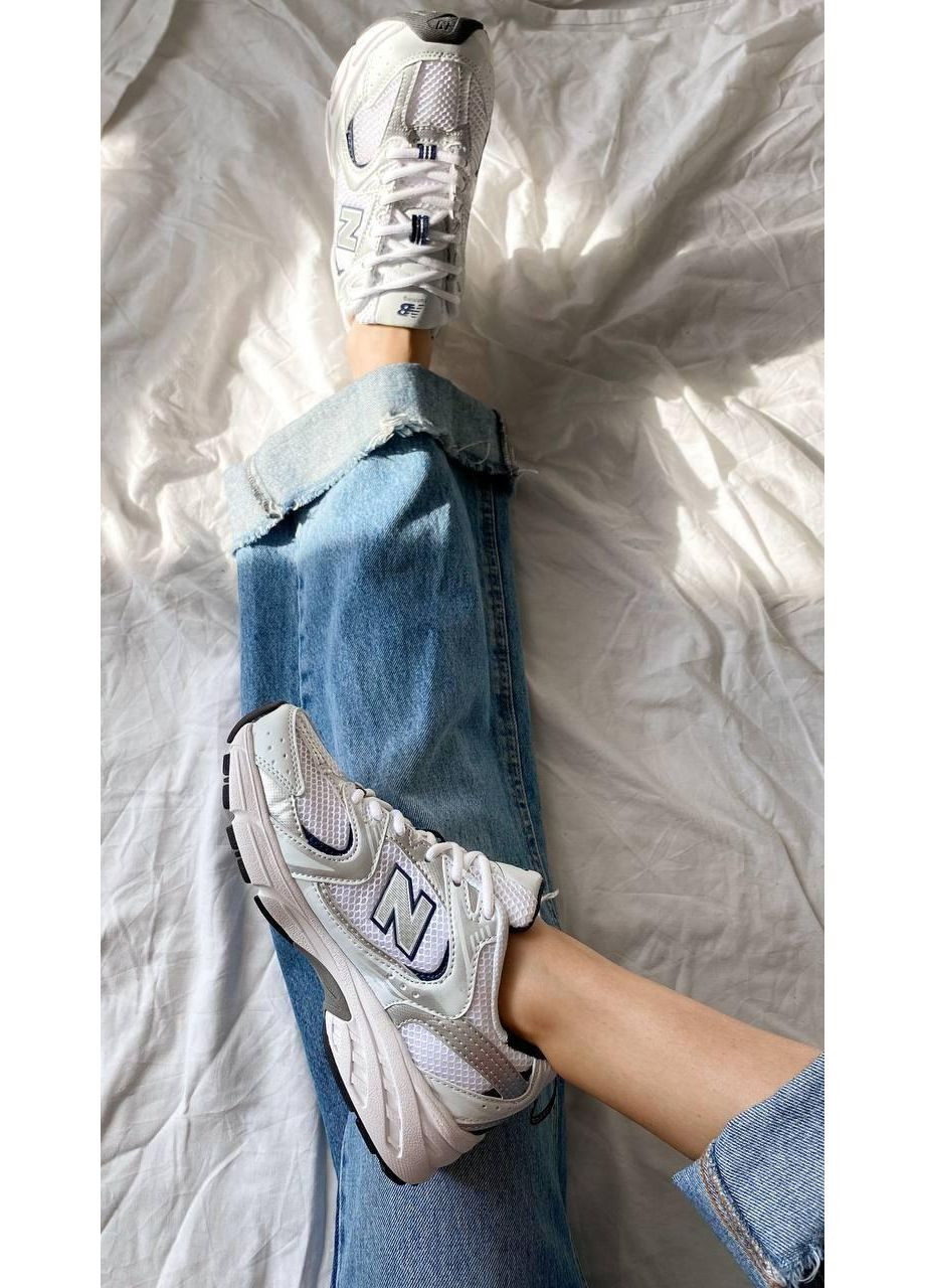 Білі Осінні кросівки чоловічі new balance 530 white silver lux нью беланс 530 No Brand