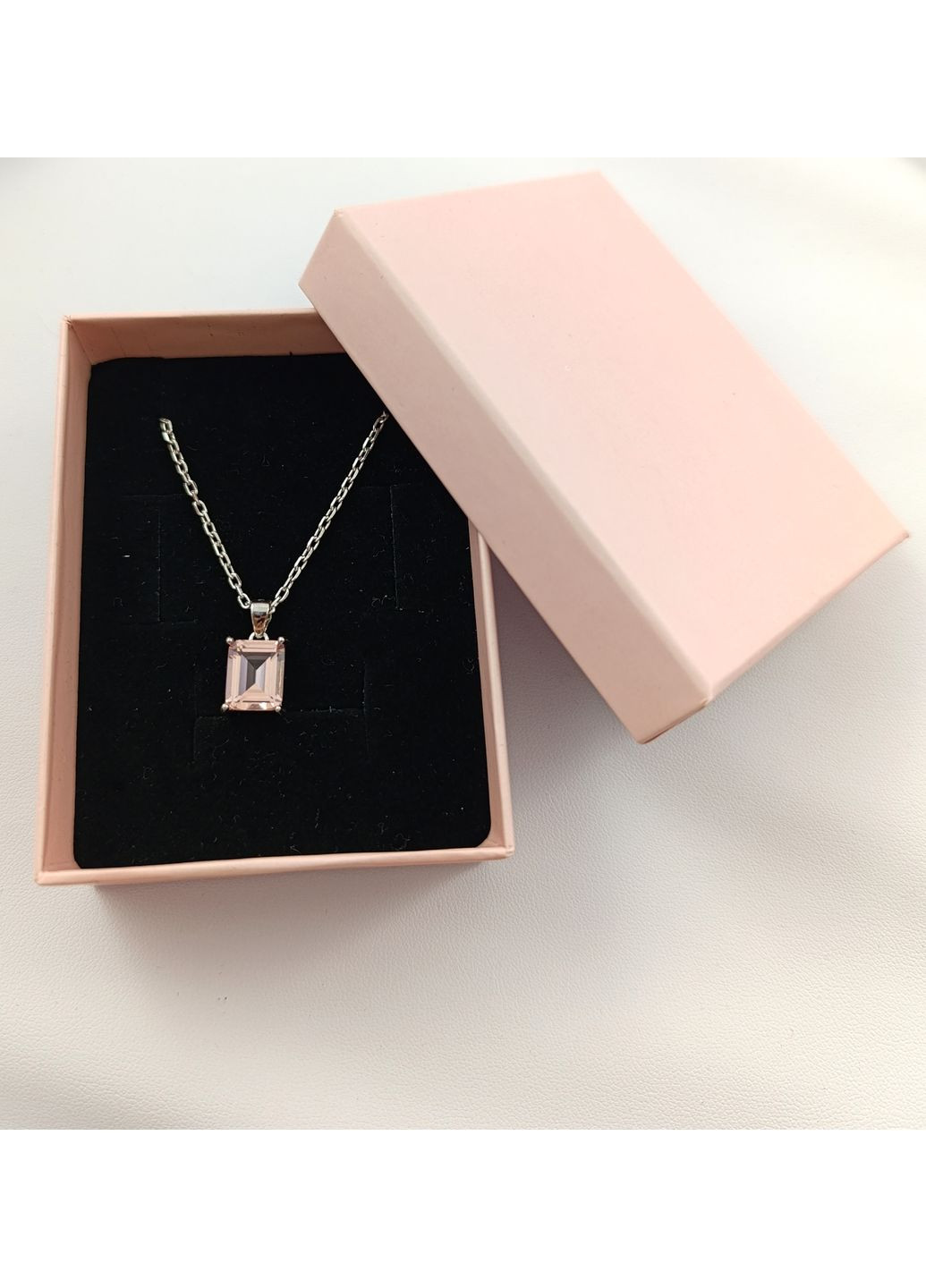 Срібне кольє з морганітом ЯК3790-мг Shatlen Кольє (356180666)