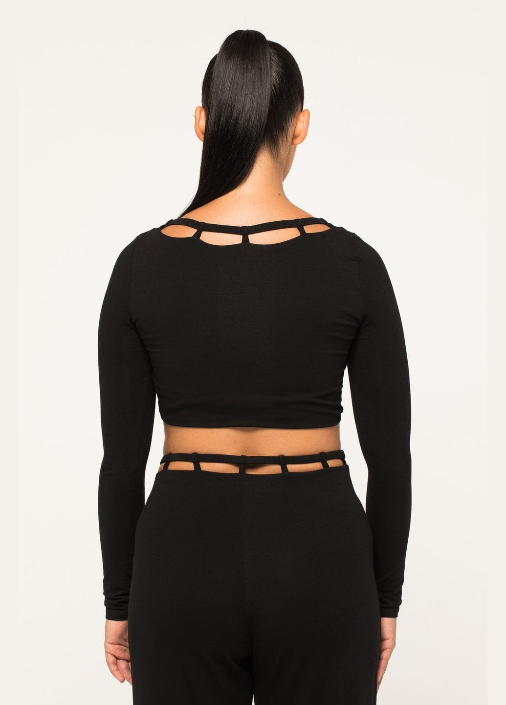 Фигурный топ черного цвета NORBA (316431822)