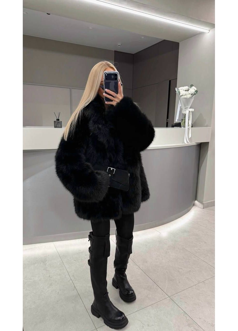 Жіноча подовжена шуба з поясом Avanti (370604098)