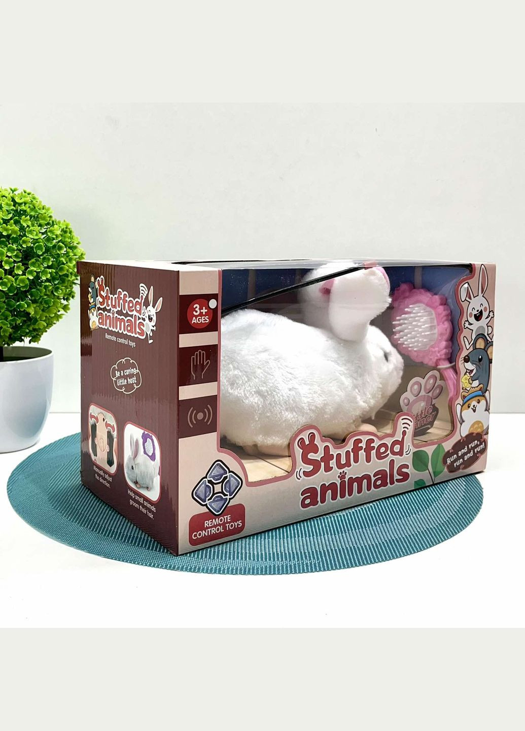 М'яка іграшка Кролик на радіокеруванні інтерактивна їздить 21см Біла (8858-8068) Shantou (314874196)