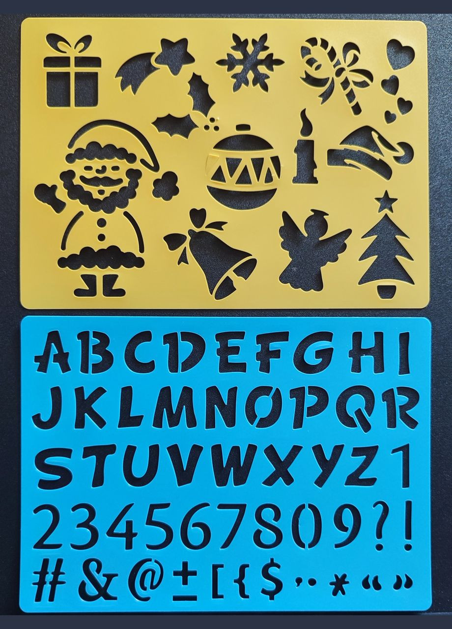 Комплект трафаретів багаторазових для малювання бодіарт No3132 15 х 21 см 2 шт. No Brand (322210971)