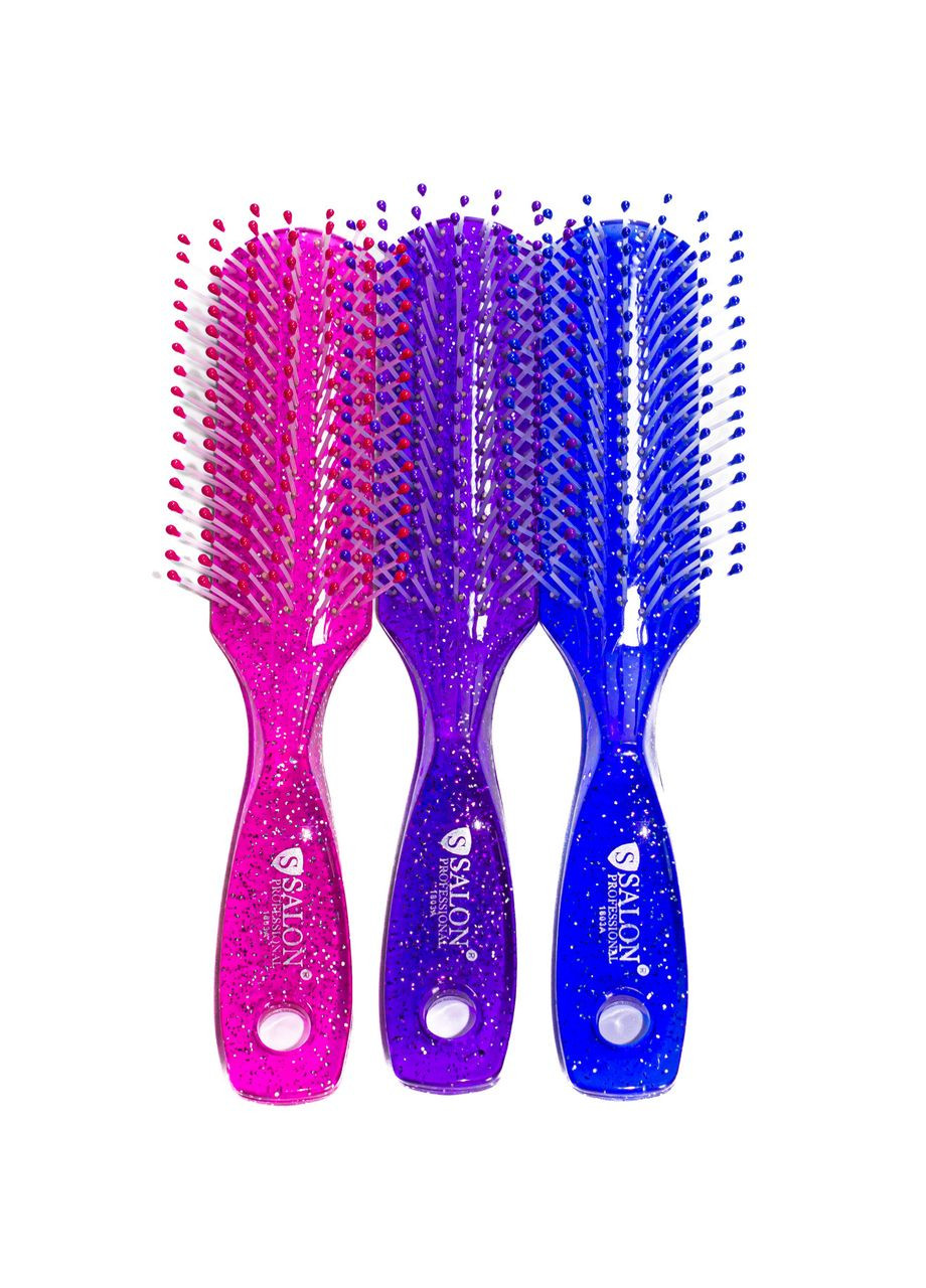 Расчёска для волос массажная пластиковая Розовая Salon Professional (324808683)