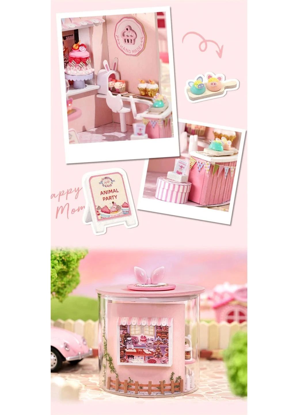 Румбокс Кондитерський Будиночок Кошеня Ляльковий будиночок Kitten`s Cake House Конструктор B-034 No Brand (362453181)
