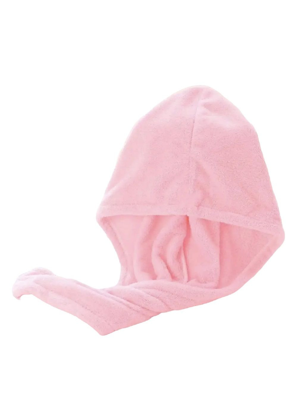 Unbranded полотенце чалма тюрбан для сушки головы волос после купания в сауне душе ванной микрофибра 64х25 см (476912-prob) нежно-розовое однотонный розовый производство -
