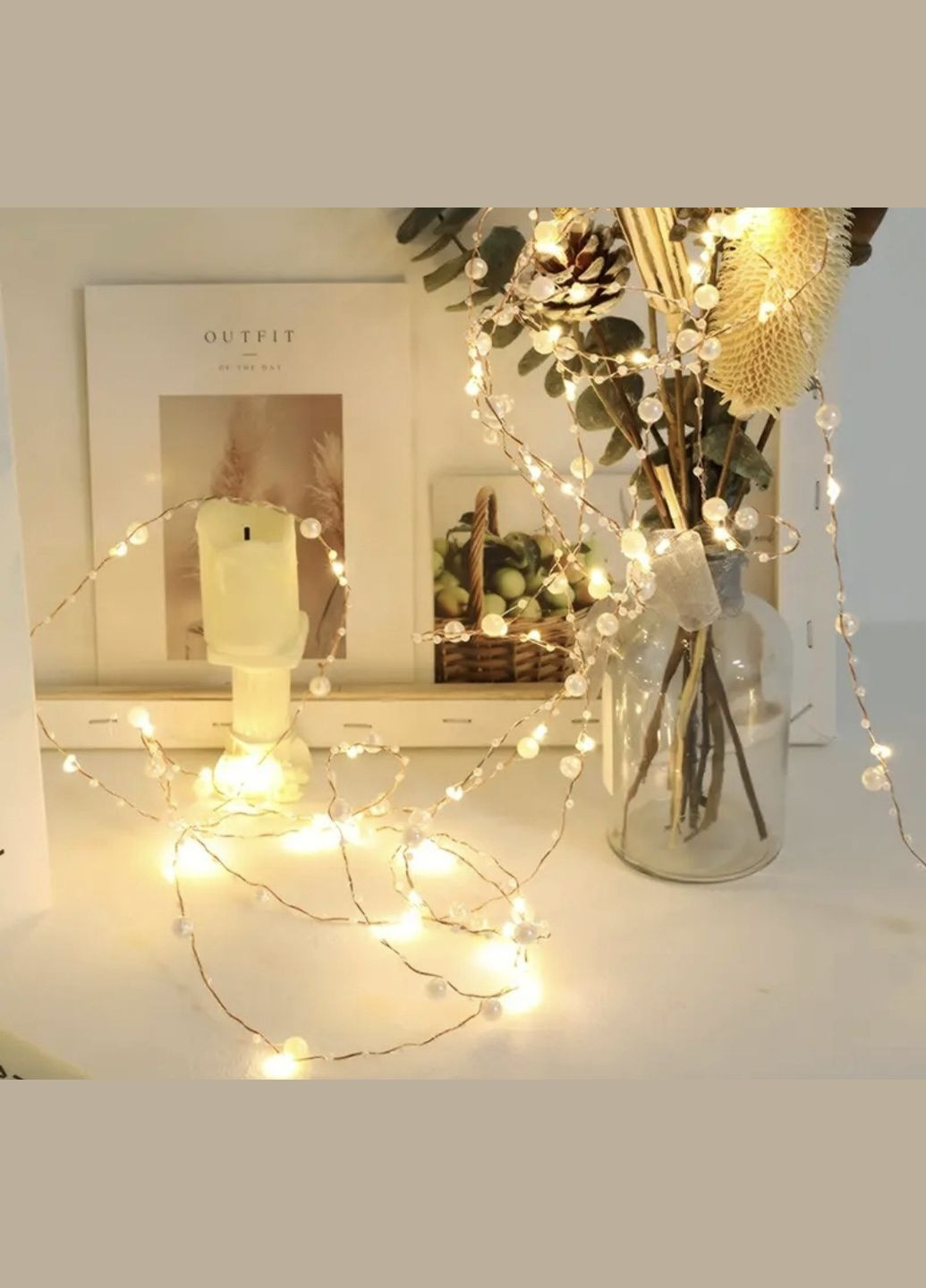 Светодиодная гирлянда с жемчугом China (345751342)