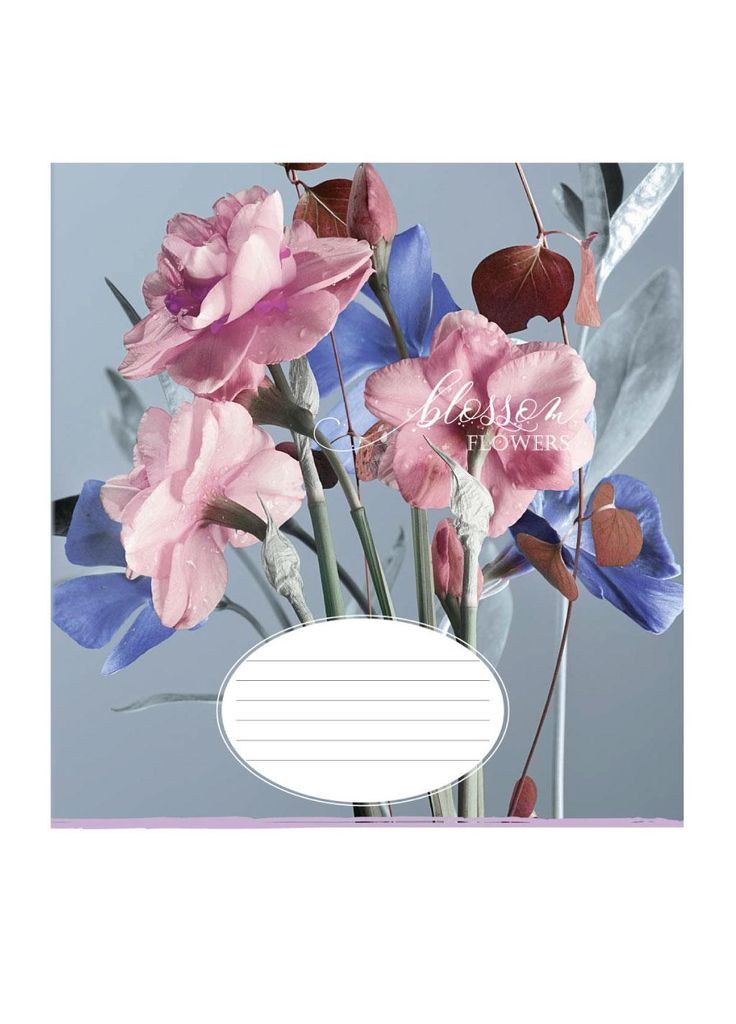 Зошит 36 аркушів клітинка "Поліграфіст" / Квітковий цвіт Фабрика Поліграфіст (342415404)