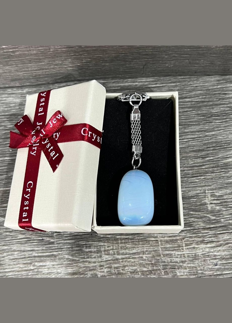 Кулон з місячним каменем природної форми на брелоку в подарунковій коробочці Овен (331291809)