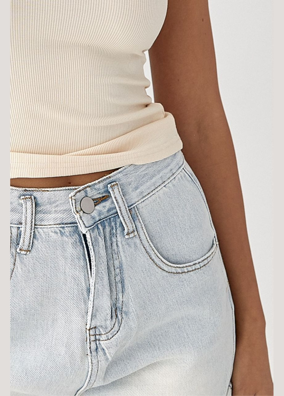 Женские джинсовые подкатанные шорты Lurex (344030182)