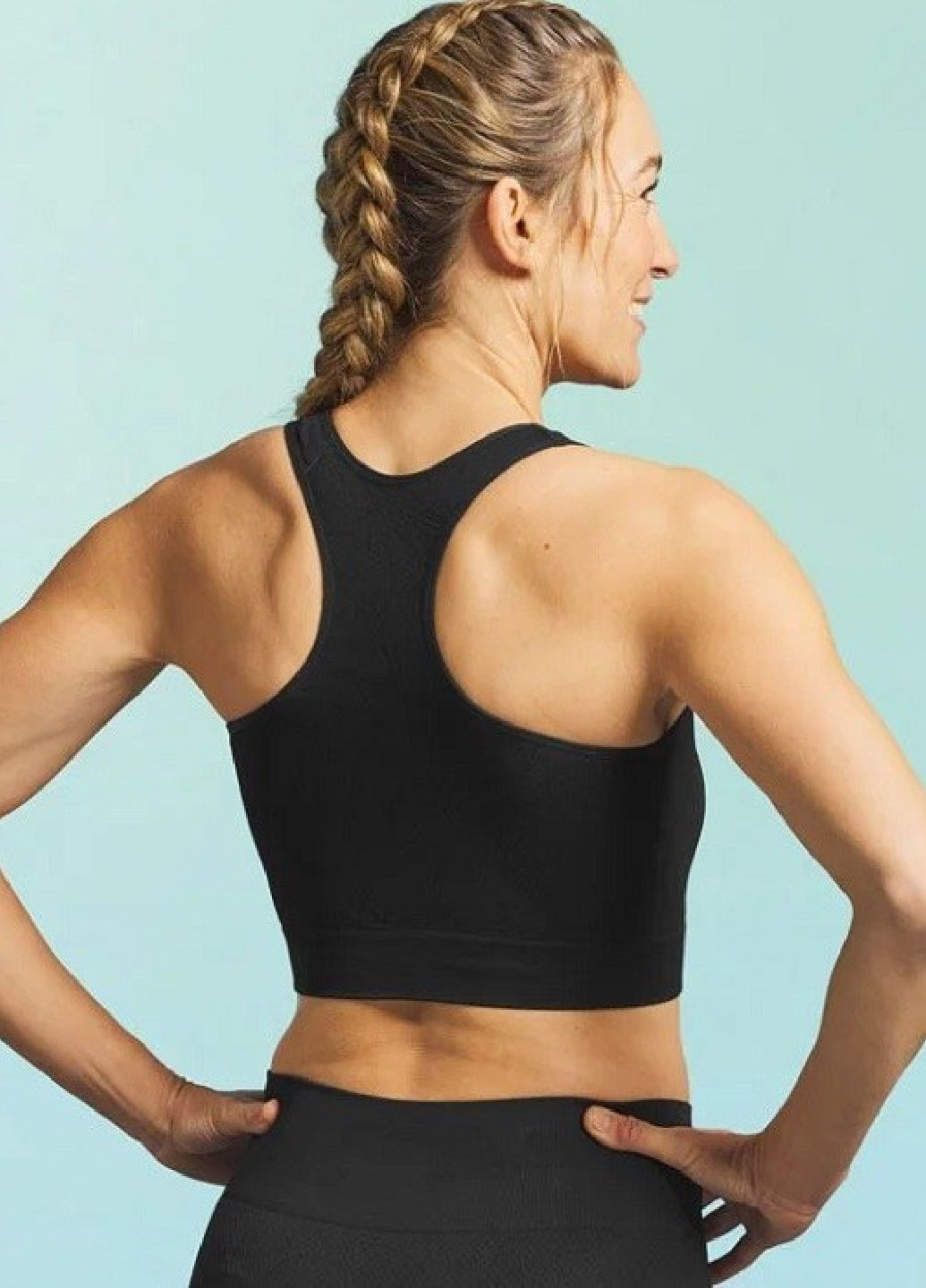 Чёрный бюстгальтер спортивный Crivit