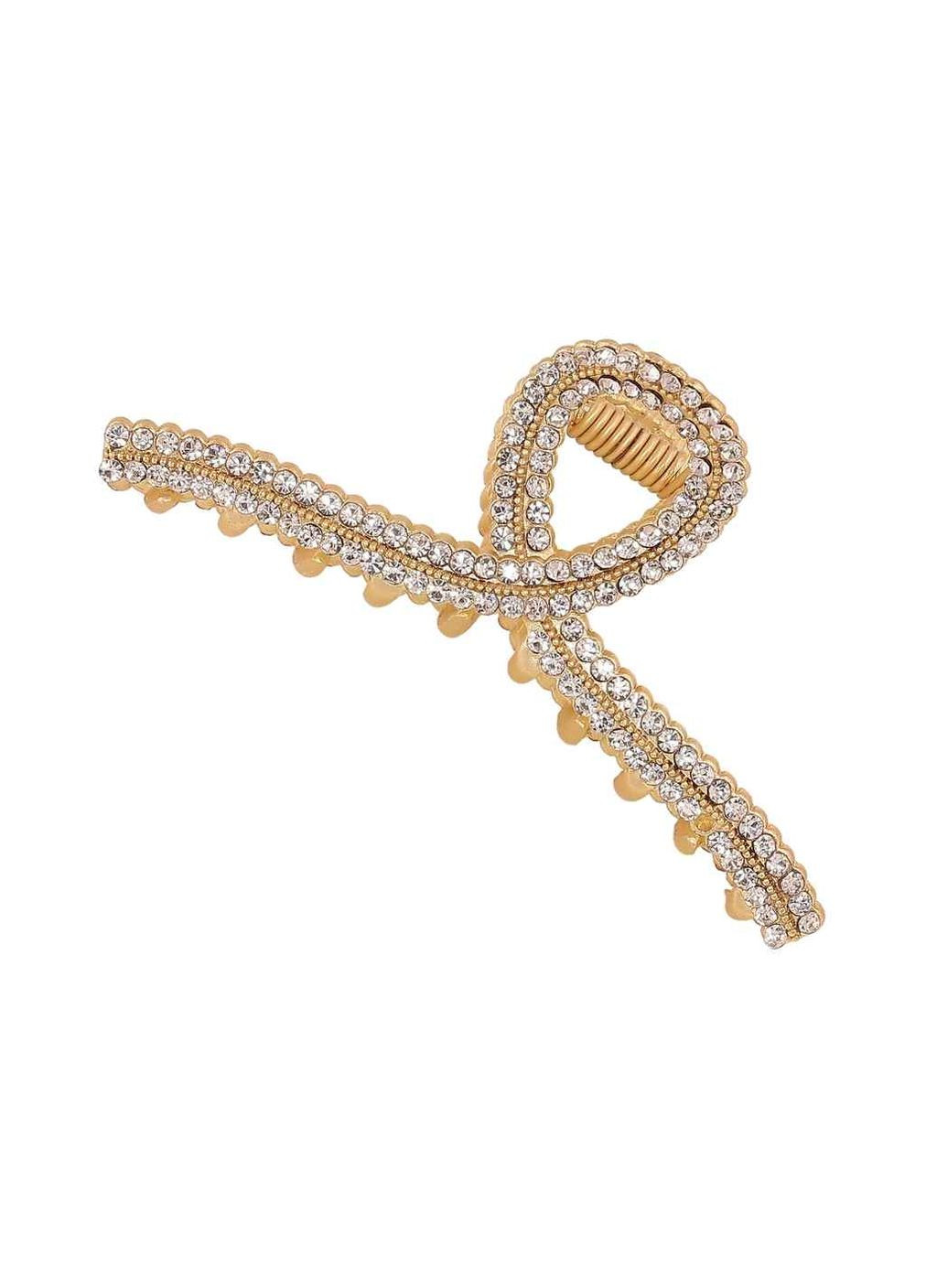 Заколка-краб 7см метал «Петелька зі стразами» (289541) Xuping Jewelry (362373376)