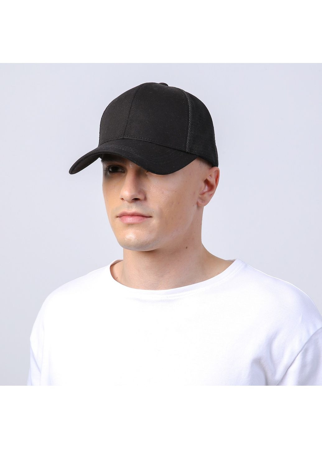 Бейсболка тракер мужская коттон черная ЛЕЙРИЯ 808-614 LuckyLOOK 808-614М (342058064)