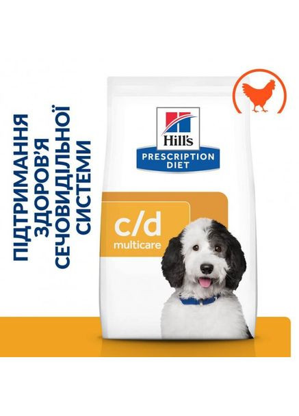 Сухой корм Prescription Diet c/d Multicare Urinary Care для собак с курицей 12 кг Hill's (315890637)