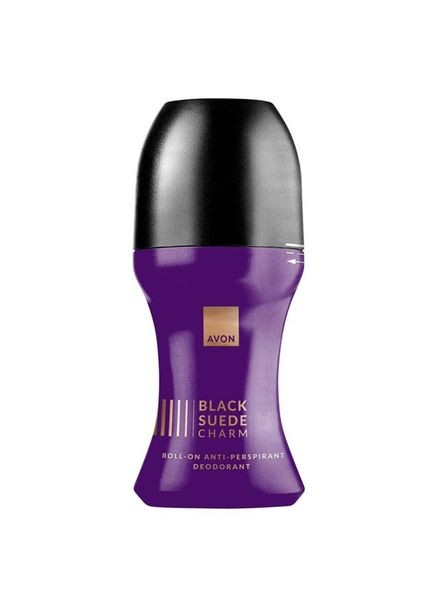 Дезодорант-антиперспирант с шариковым аппликатором Black Suede Charm 50 мл Avon (369479478)