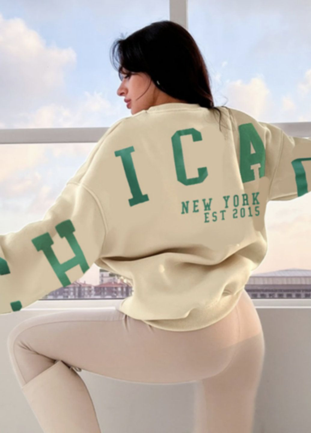 Cвитшот женский утепленный XXL SUNCOMELY бежевый No Brand Модель (308133554)