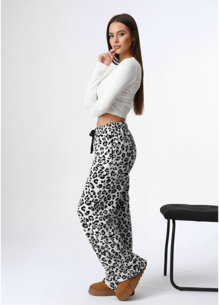Теплые зимние брюки 2 в 1 с фиксаторами в леопардовый принт Nositi 7173-14-300 (370547584)