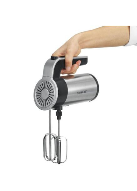 Стаціонарний міксер з чашею 4 л, 1000 Вт, 5 швидкостей, 2 насадки, віночки та гаки SK-6662 Sokany (369388055)