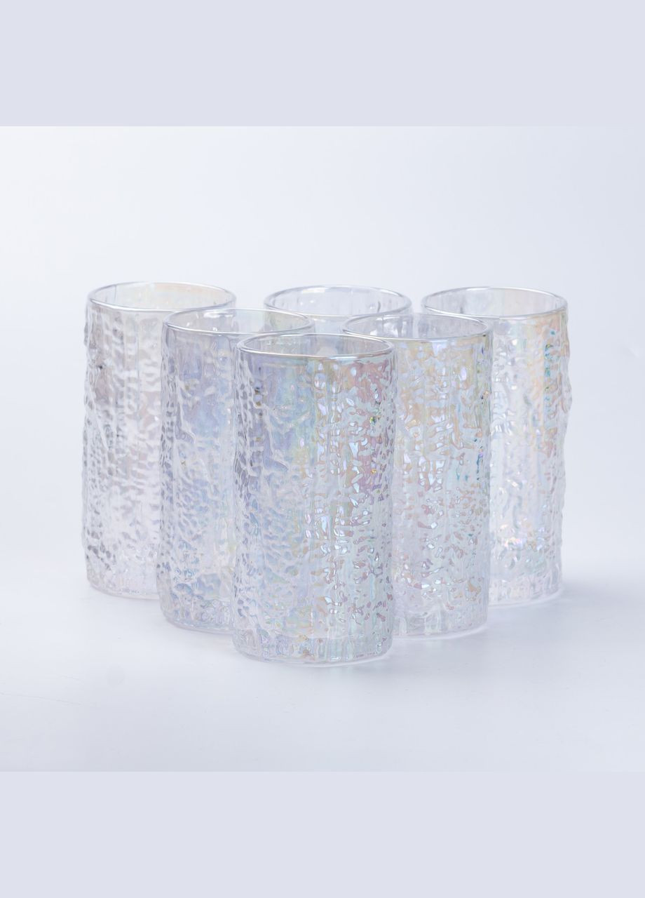 Набір склянок із товстого скла Wood 6 штук по 350 мл, хамелеон Yiwu (322503829)