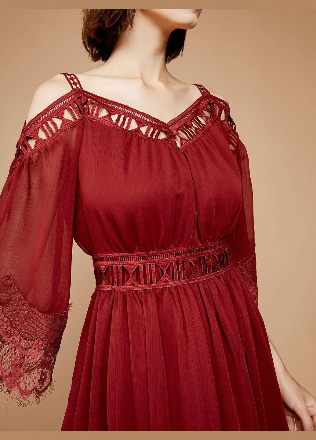 Бордова сукня Only