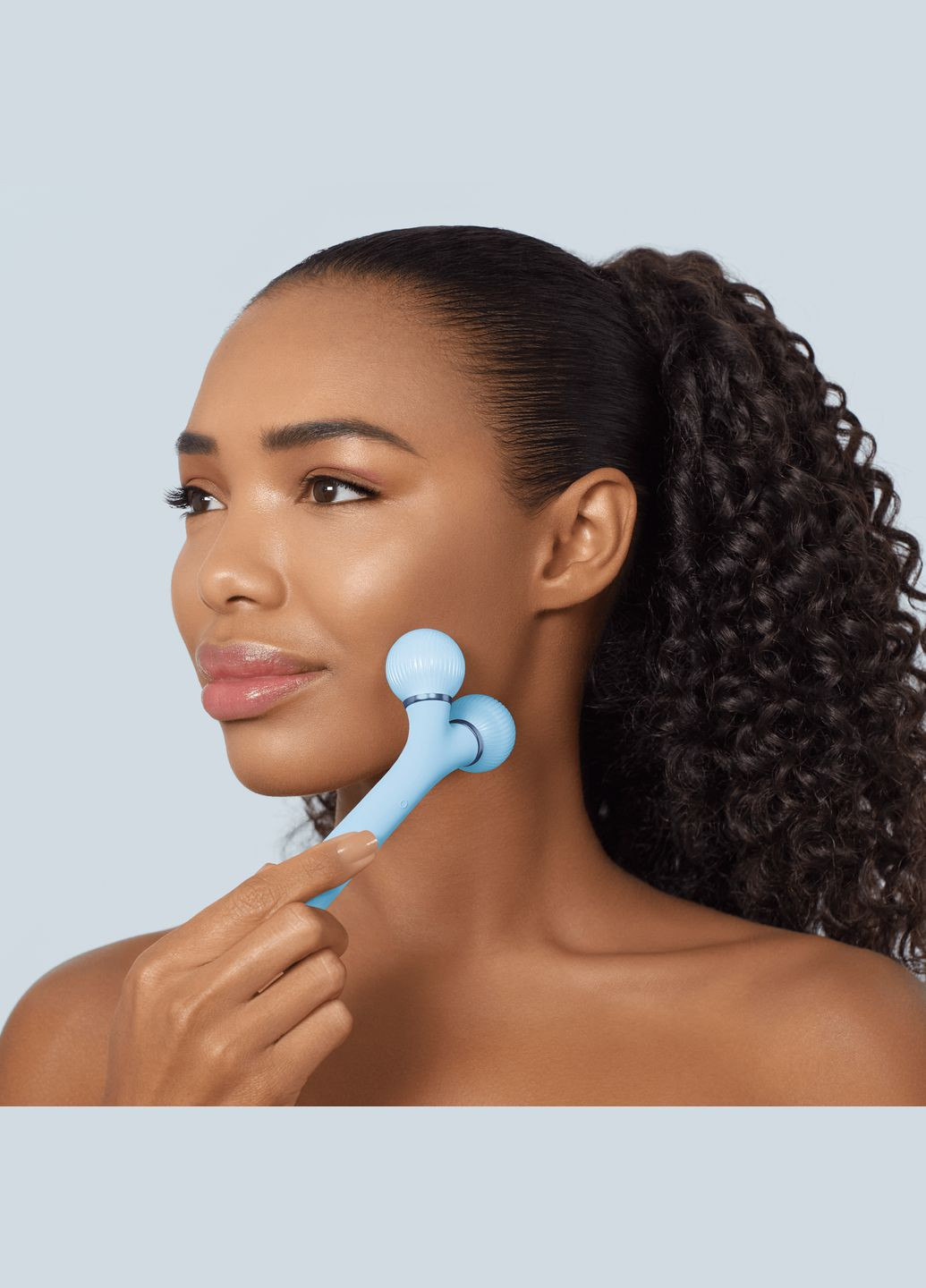 Электронный ультразвуковой ролик для лица Sonic Facial Roller 4в1 aquamarine GESKE (341525897)