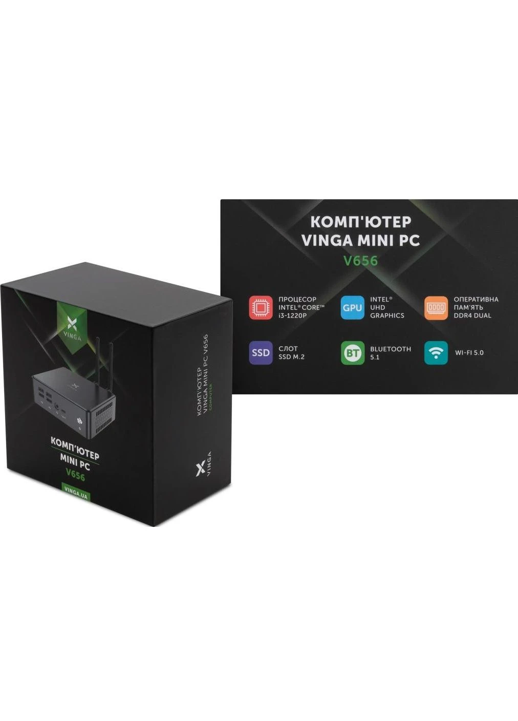 Комп'ютер Mini PC V656 (V6561220P.16256W1P) Vinga (391609863)