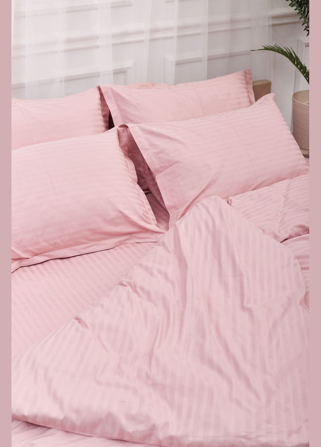 Комплект постельного белья Satin Stripe «Stripe Pink» Детский 110х140 наволочки 2х40х60 (MS-830000205) Moon&Star stripepink (293173057)