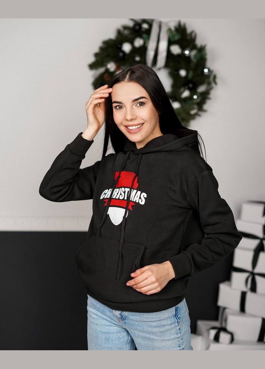 Різдвяний новорічний жіночий худі на флісі No Brand (315441272)