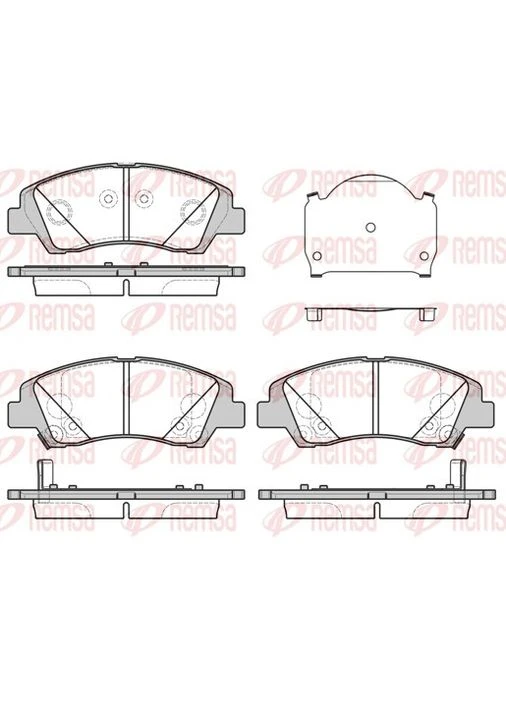 Колодки гальмівні дискові ПЕРЕДН HYUNDAI I10 II (BA, IA) 1.0 2013.08- RS 1583.02 Remsa (386940746)