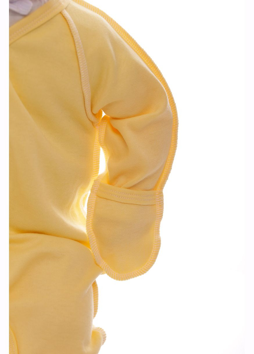 Чоловічок з шапкою і царапками інтерлок жовтий 62 см (45104) BABYKROHA (297200964)