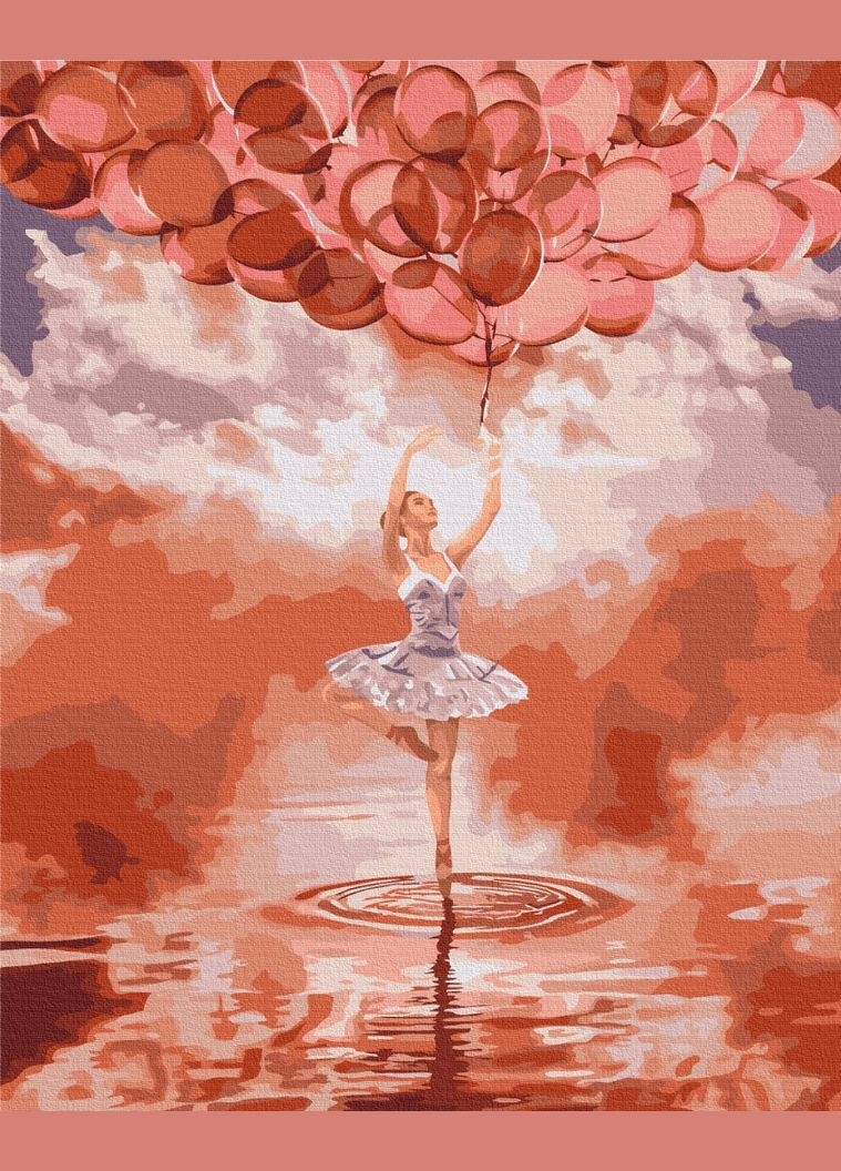 Картина за номерами " Балерина на заході " 40x50 см Brushme (371804432)