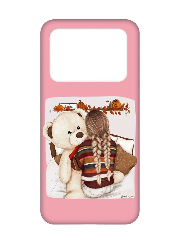 Матовый чехол на Xiaomi Poco X4 Pro 5G:: Девочка с мишкой (принт 117) Creative (360674435)
