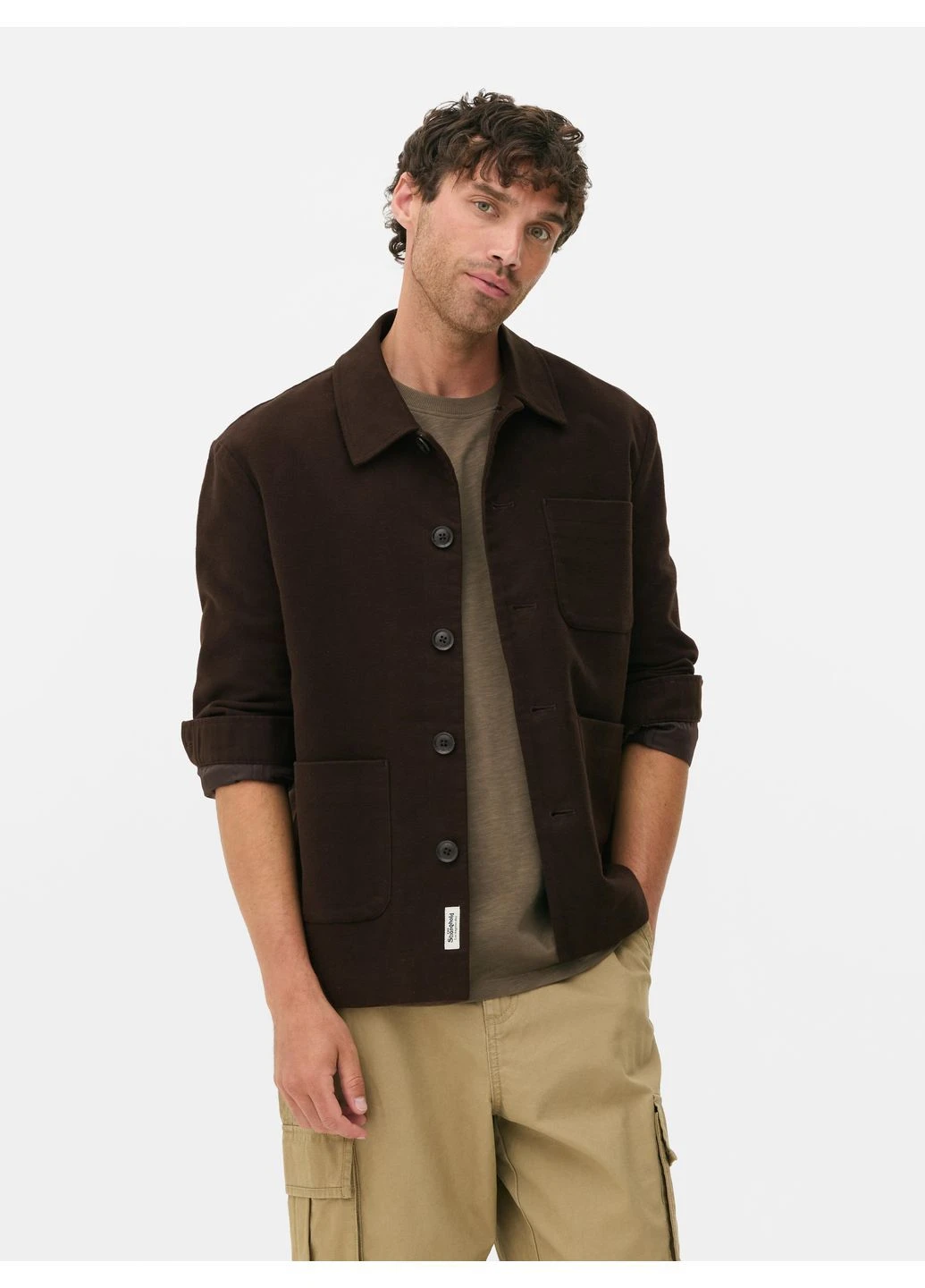 Темно-коричнева куртка легка,темно-коричневий, Primark