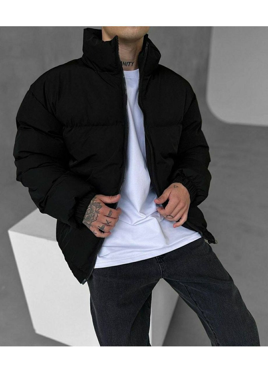 Чорна демісезонна чоловіча куртка дута Adelante