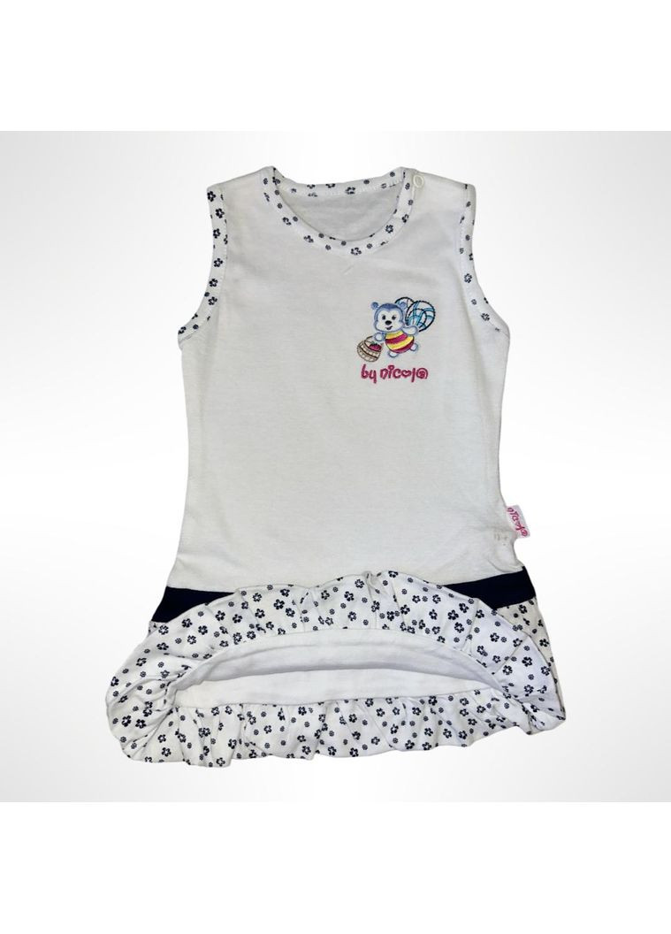 Белое детское летнее платье для девочки белый (0630) Nicol (351506313)