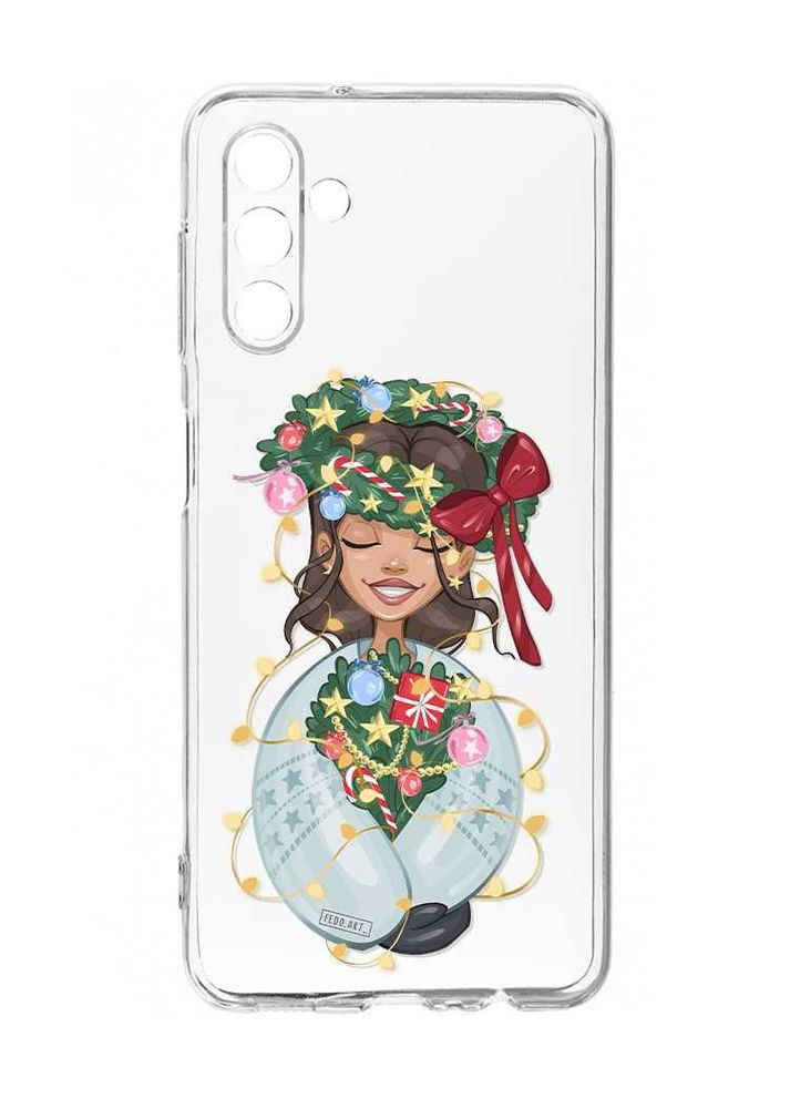 Прозорий чохол на Samsung Galaxy S24 FE Українка у зимовому вінку (принт 193) Creative (362965640)