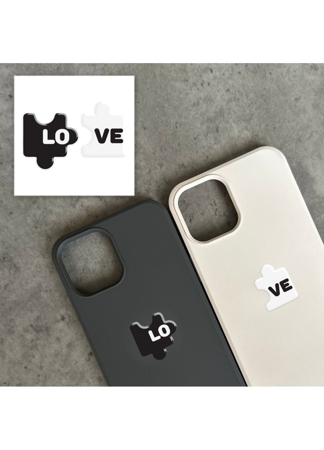 Объемная наклейка "Love Puzzle" Tattooshka (362695531)