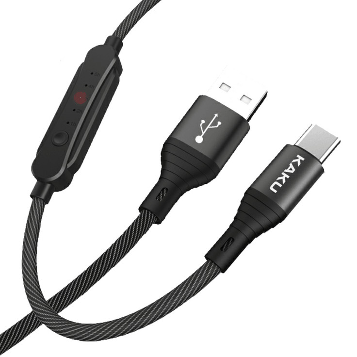 USB кабель KSC282 USB - Type-C 1m с таймером - Black Kaku (276530131)