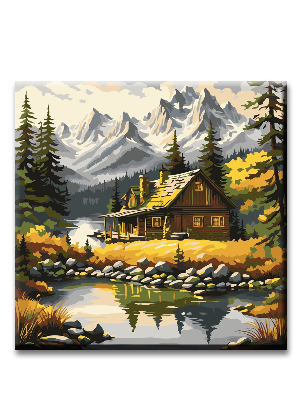 Картина по номерам 30*30 см Дом в горах ArtStory (296756755)