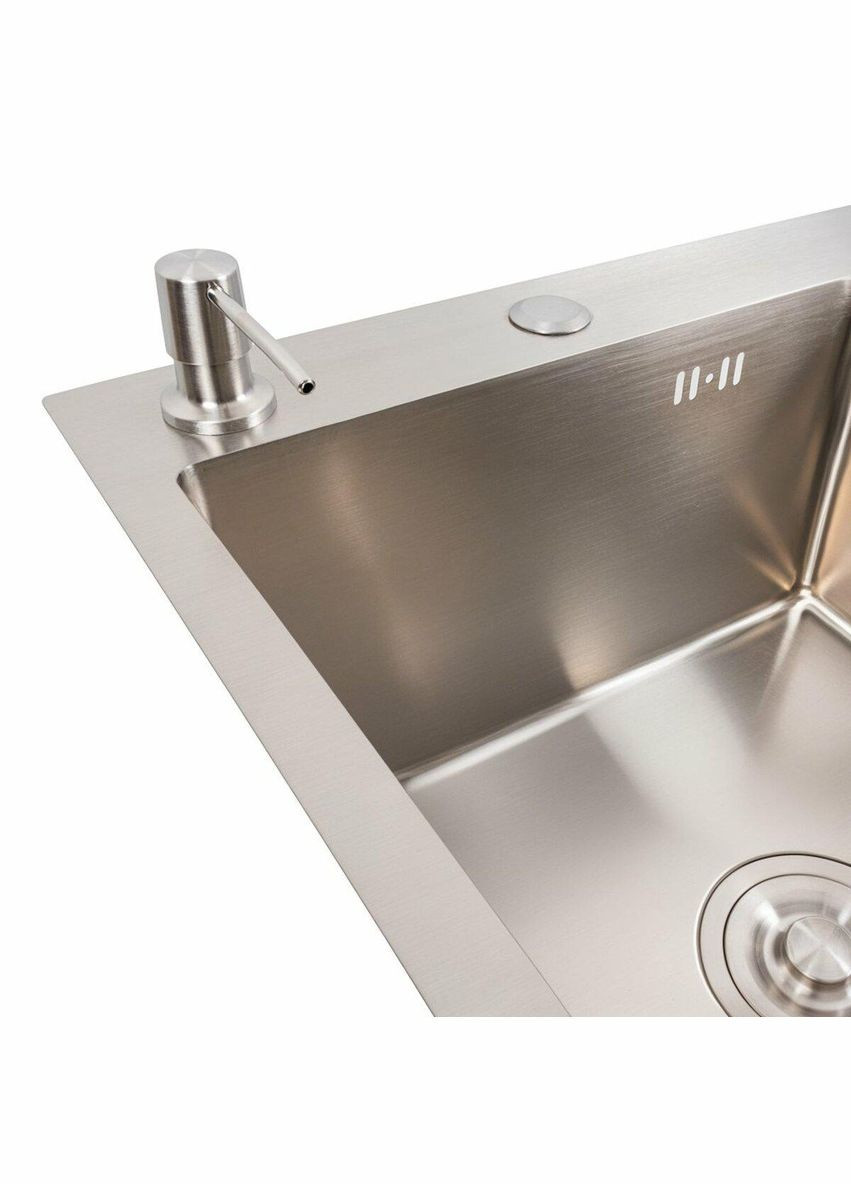 Кухонна мийка CM 78*50 L нержавійка Handmade (круглий сифон 3,0/0,8) Valeso (342071000)