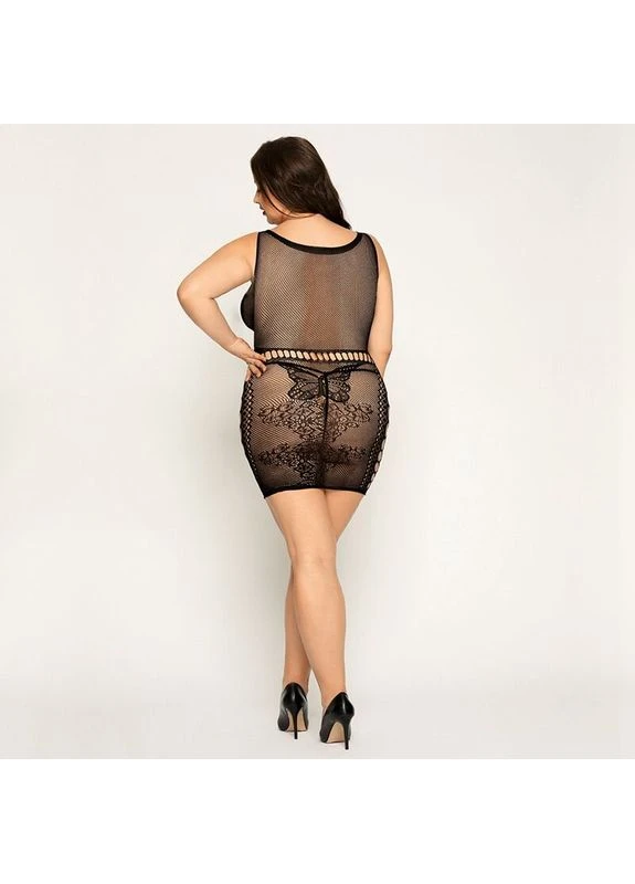 Черное платье p81168 черное plus size - cherrylove JSY