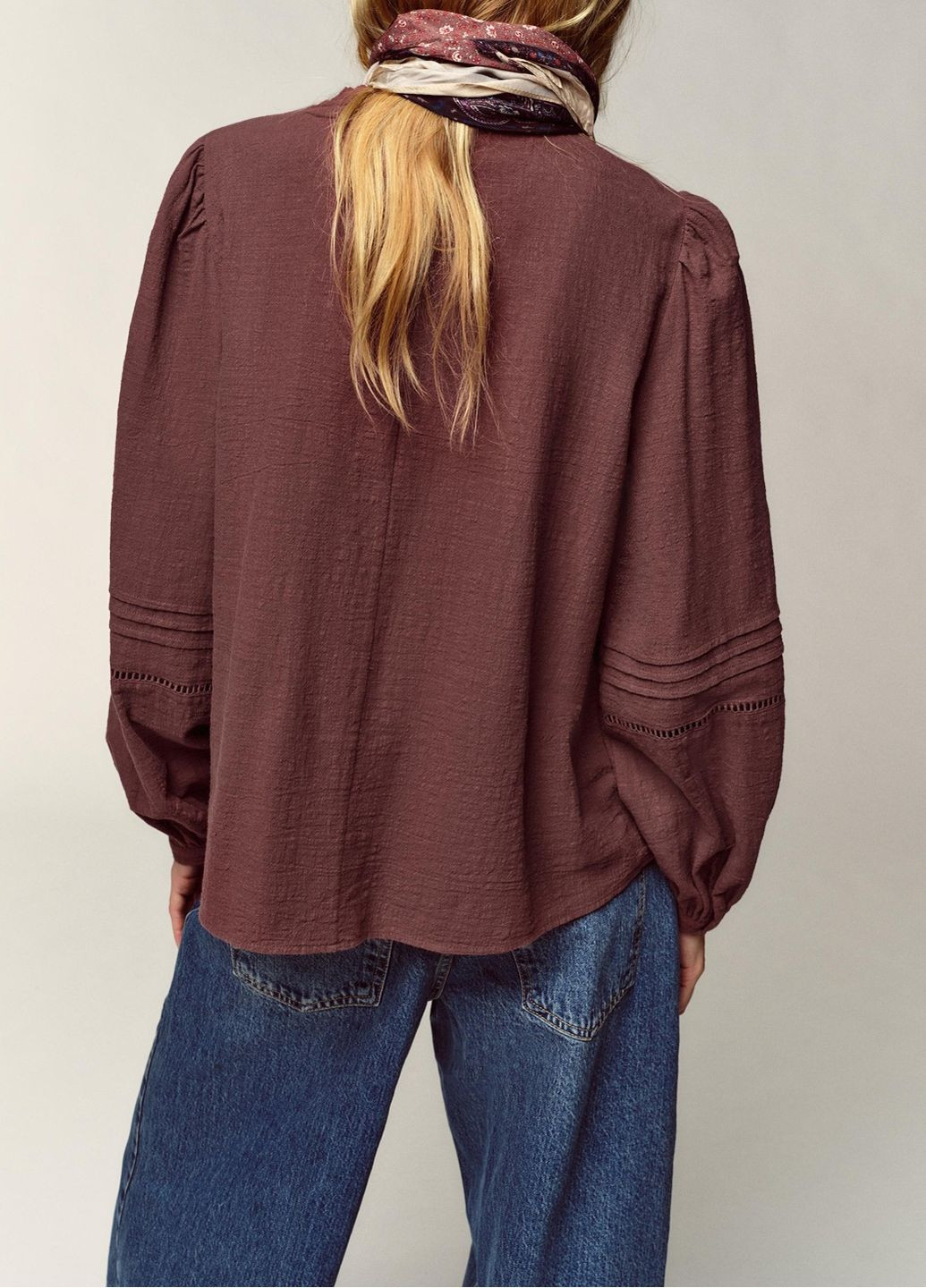 Бордова блузка Zara
