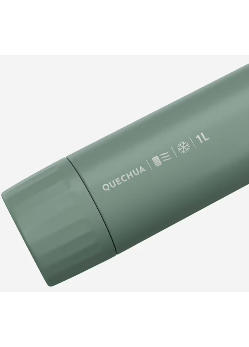 Термос 1л Нержавіюча Сталь Зелений 2 Чашки Quechua (363823378)