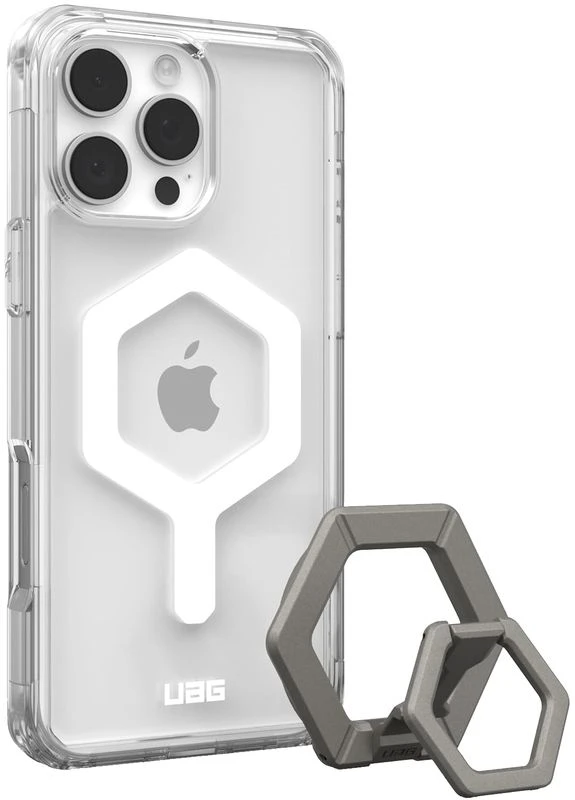 Чохол для iPhone 16 Pro Max, Plyo MagSafe, Ice White/Titanium Stand (1144811BV01) UAG (360424871)