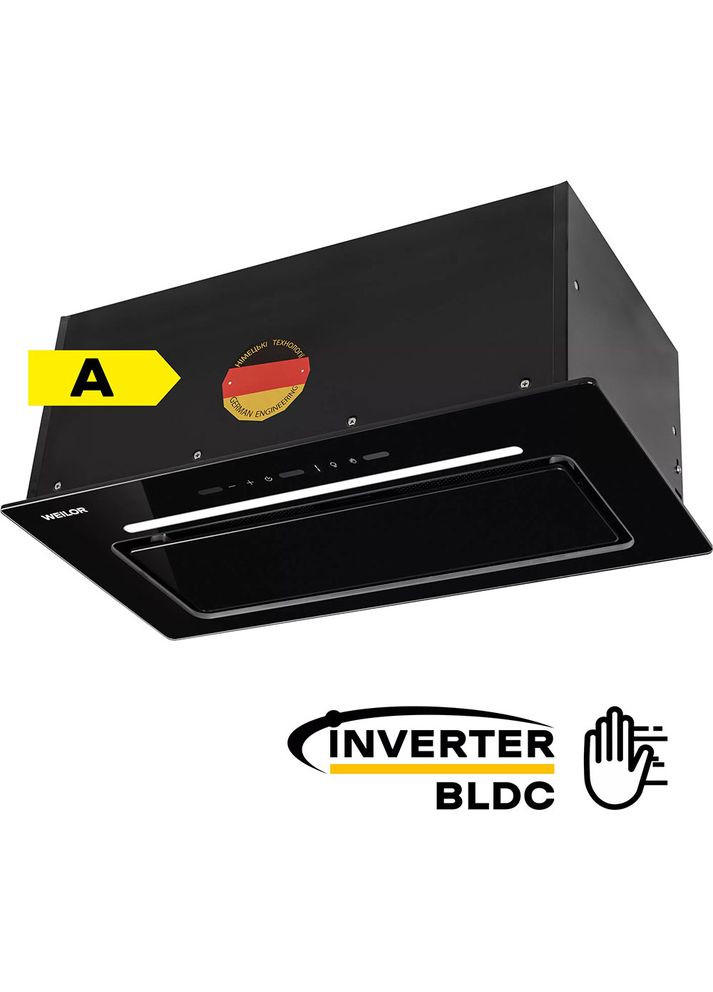 Витяжка LUMINA WBG 69 Black Silence (УТ000004555) WEILOR (362487814)