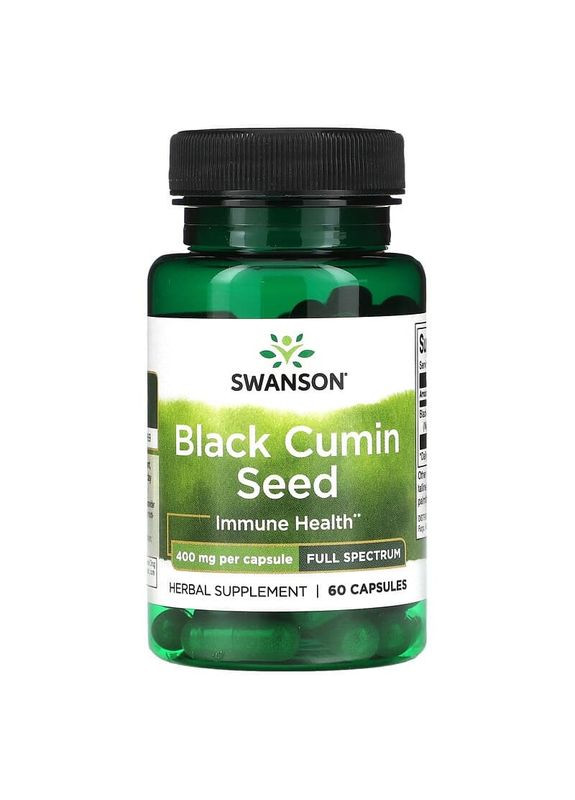 Олія насіння чорного кмину 400 мг Black Cumin Seed Oil підтримка імунної системи 60 капсул Swanson (290704929)
