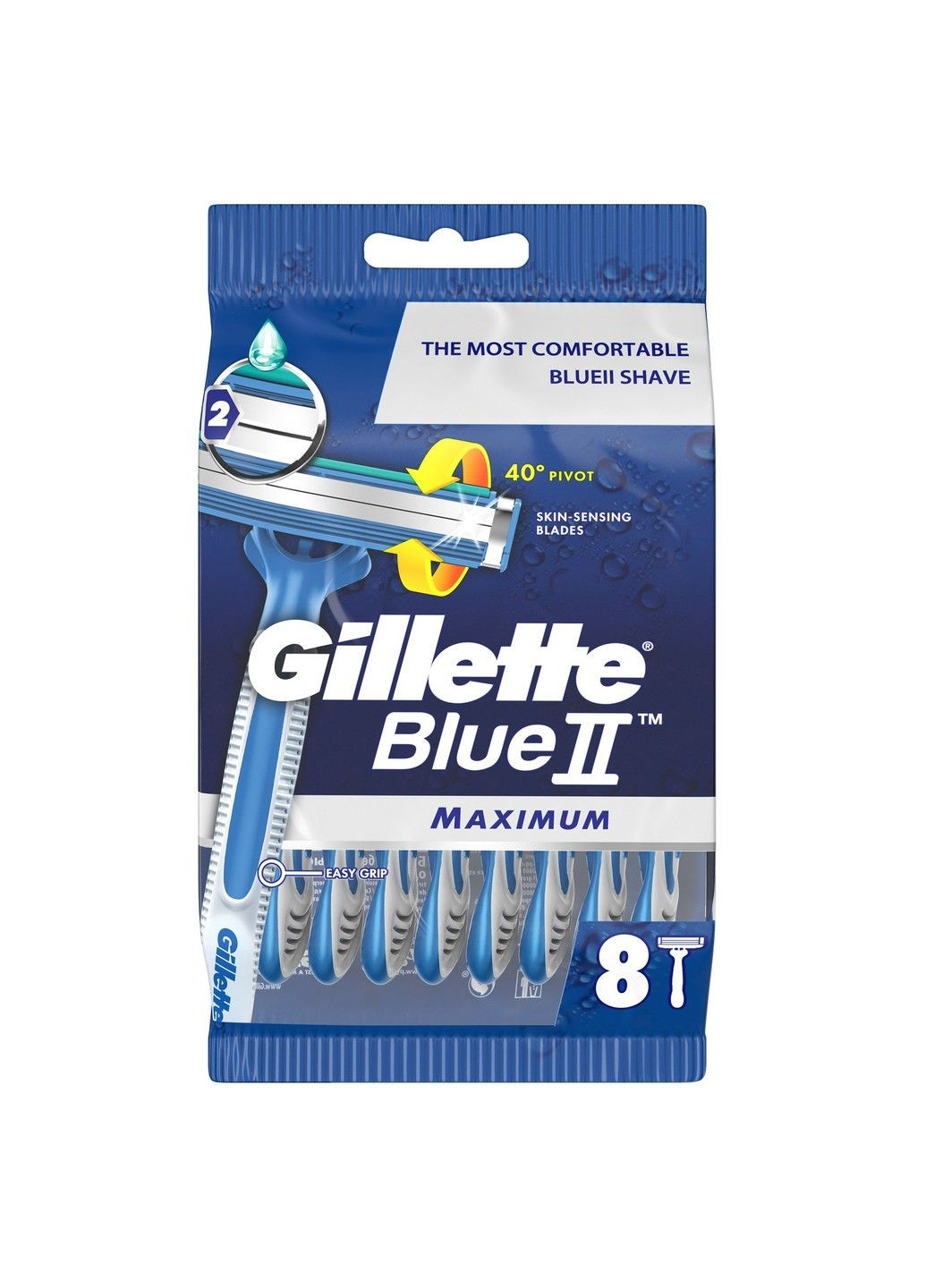 Одноразові станки для гоління (бритви) чоловічі Blue2 Max, 8 шт Gillette (304575310)