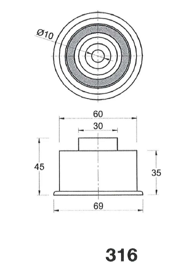 Ролик модуля натягувача ременя MAZDA 323 F V (BA) 2.0 24V 45-03-316-ua Ashika (366179149)