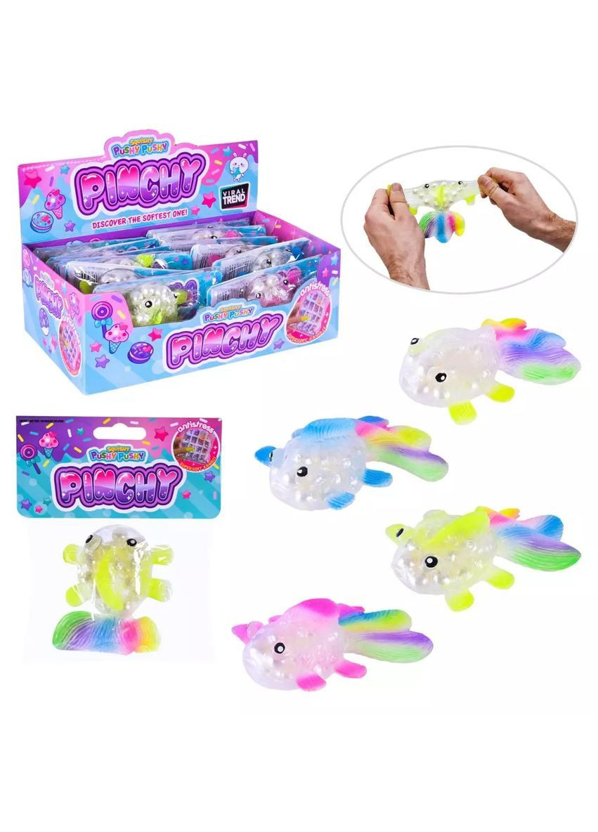 Антистресова іграшка-розтяжка "Рибка з перлами" в асортименті, комплект 12 шт - No Brand K16449 (371925359)