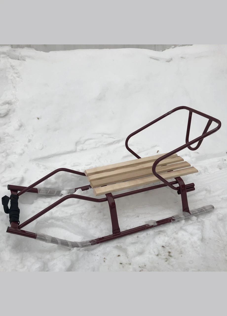 Санки зимние "Флеш" бордовые Snower (329408002)