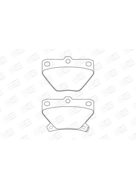 Колодки гальмівні дискові задні Toyota Corolla (01-07), Prius (03-09) (572450CH) Champion (362091746)
